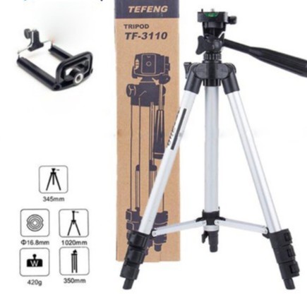 Giá đỡ Tripod model 3110 chụp ảnh, livetream, quay video xoay 360 độ, tùy chỉnh cao thấp tiện dụng