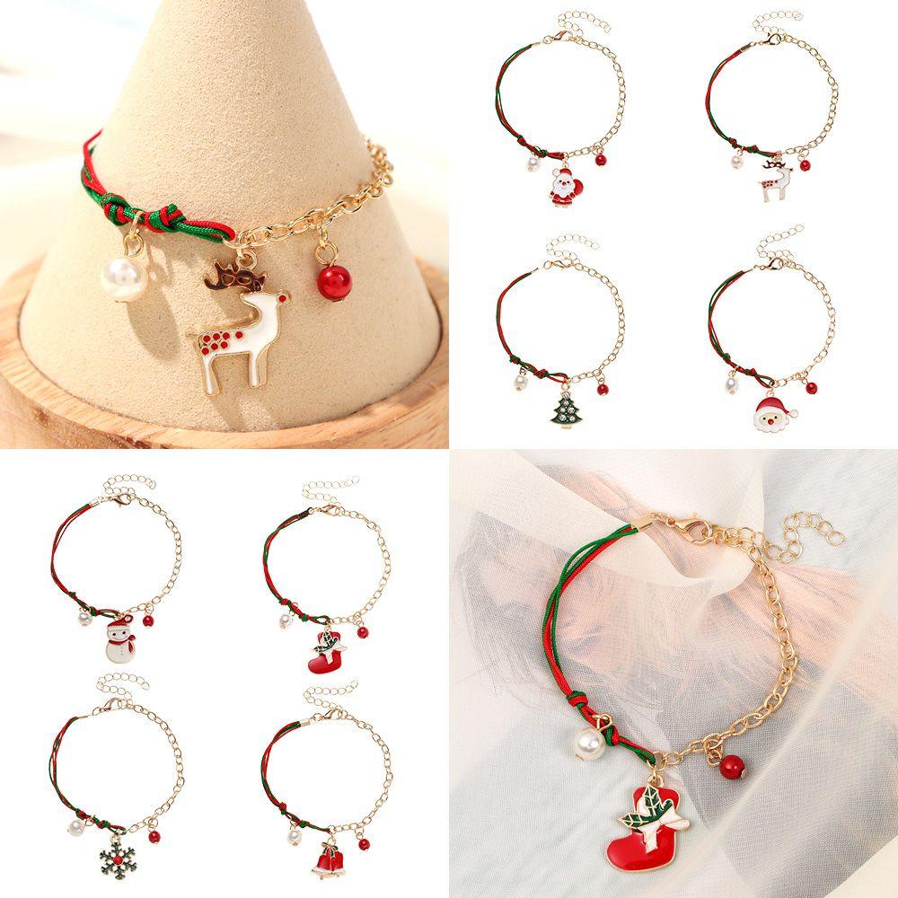 Vòng Tay Dây Thừng Phối Mặt Hình Ông Già Noel Dễ Thương