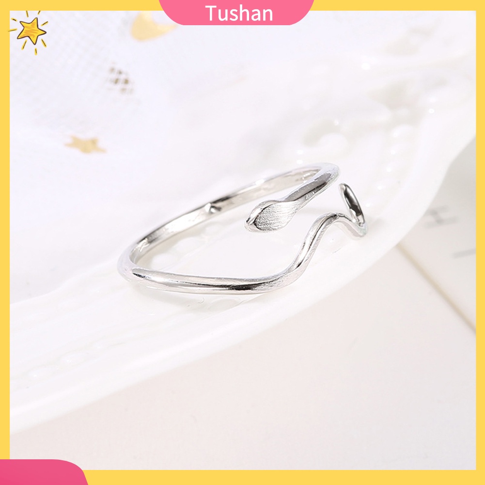 Nhẫn đeo ngón tay dự tiệc dạng lượn sóng điều chỉnh được thời trang cho nữ