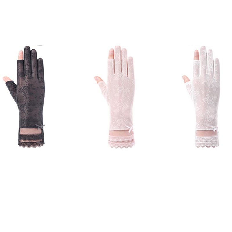 Găng Tay Ren Hở Ngón Thoáng Khí Gợi Cảm Cho Nữ