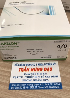 Chỉ phẫu thuật nylon cpt 4/0