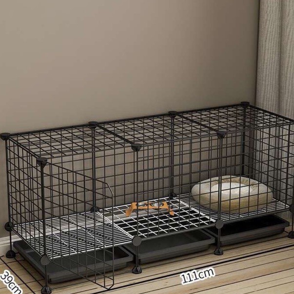 Combo 12 Tấm Lưới Sắt Lắp Ghép Quây Chuồng Thú, Lồng Quây Chó Mèo Hamsters ( Tặng Kèm Chốt )