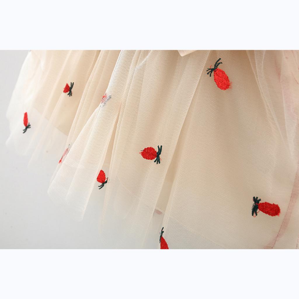 Váy đầm công chúa cho bé gái váy lưới hình dứa, chất liệu cotton mềm mịn,váy bồng bềnh cho bé gái 1-3 tuổi V09