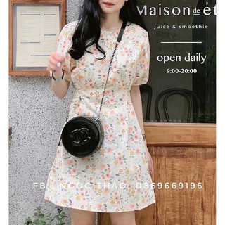 Váy hoa nhí dáng xoè cổ tròn MSYA2