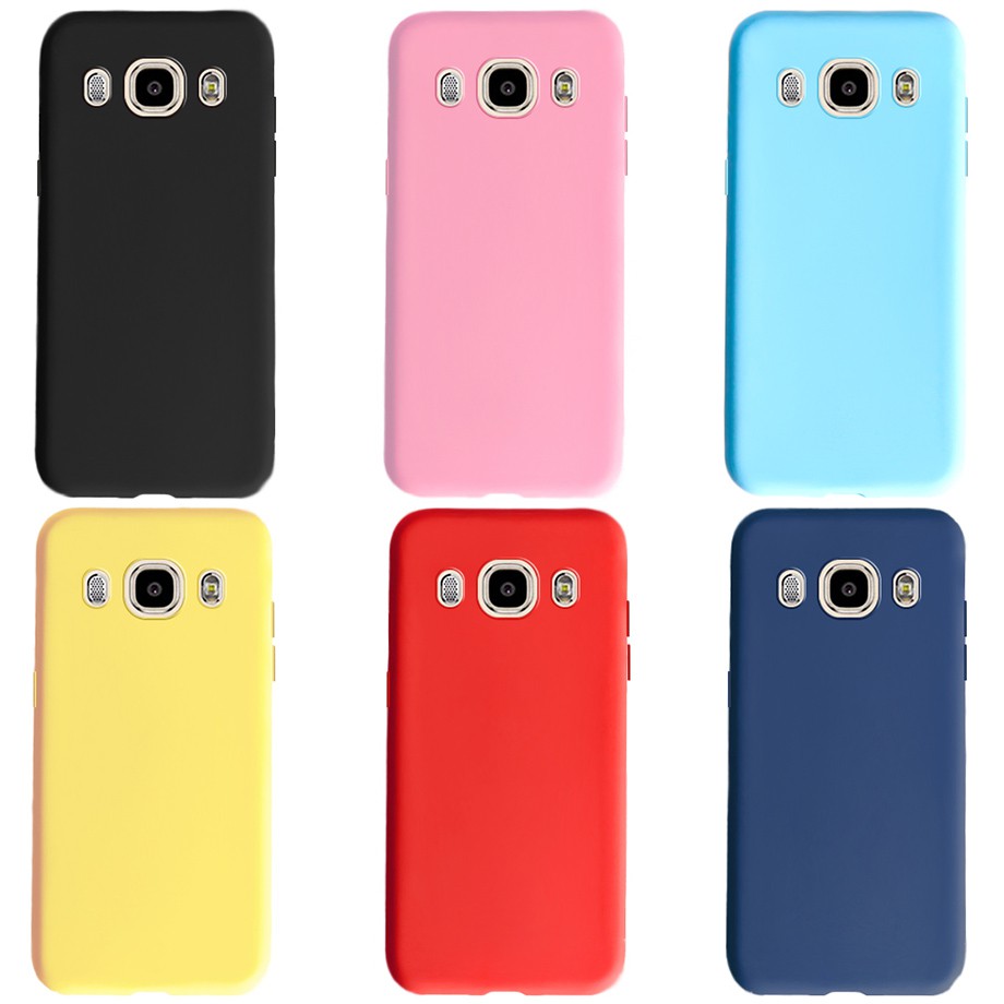 Ốp điện thoại TPU mềm chống sốc màu kẹo cho Samsung Galaxy J3 2016 J5 2016 J7 2016 J310 J510 J710