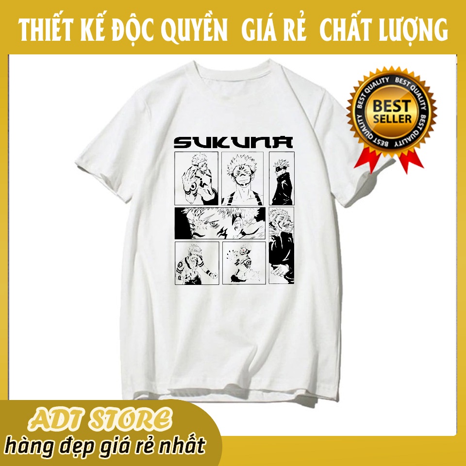 Áo thun unisex anime Jujutsu Kaisen Satoru Yuji Itadori Sukuna Art phong các Nhật Bản cực chất