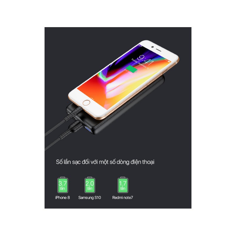 10.000mAh Pin Sạc Dự Phòng VIVAN Quick Charge 3.0 Chuẩn Sạc PD 22.5W - VPB-K10