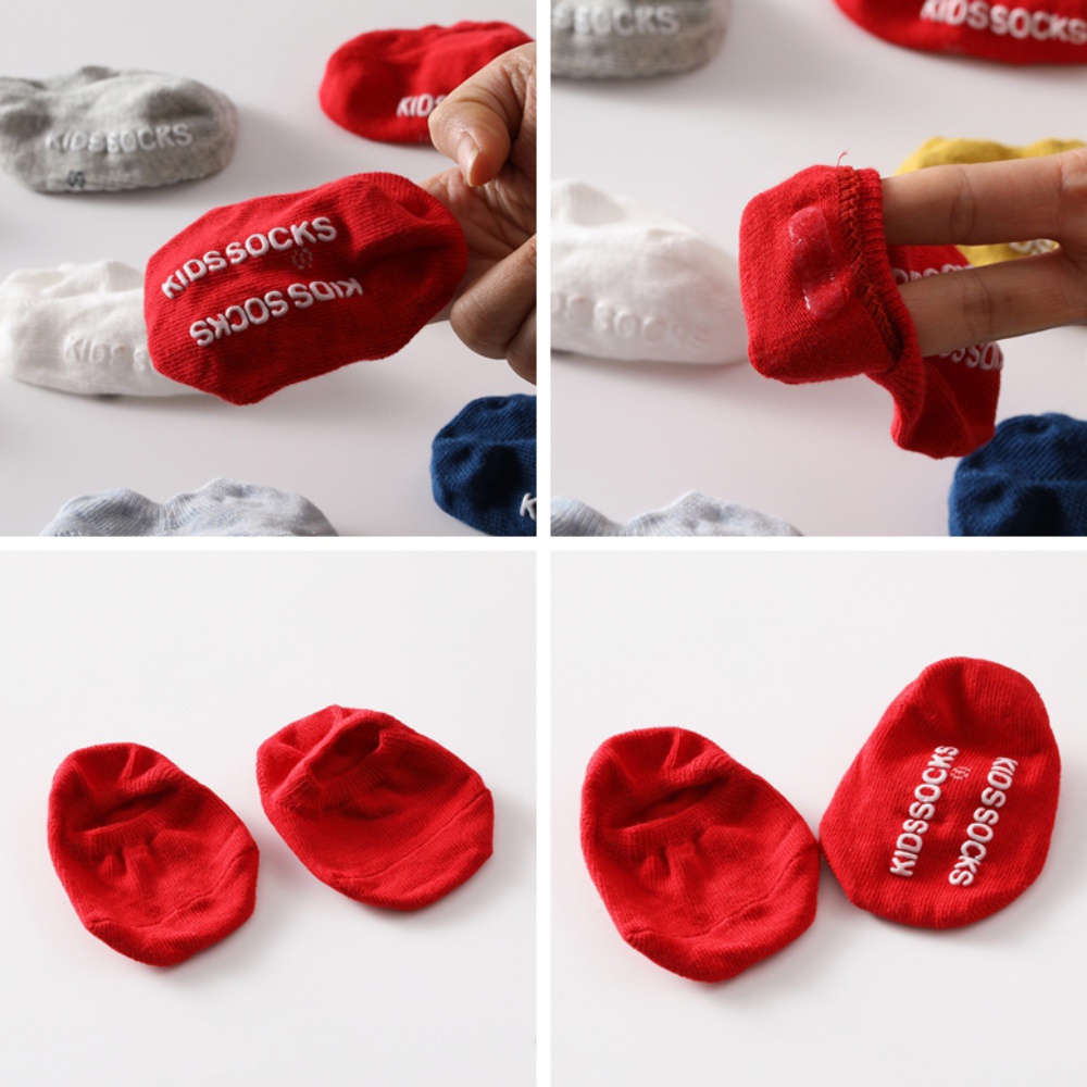 Vớ Cotton Cổ Thuyền Chống Trượt Màu Sắc Kẹo Ngọt Thời Trang Cho Bé 0-24 Tháng Tuổi