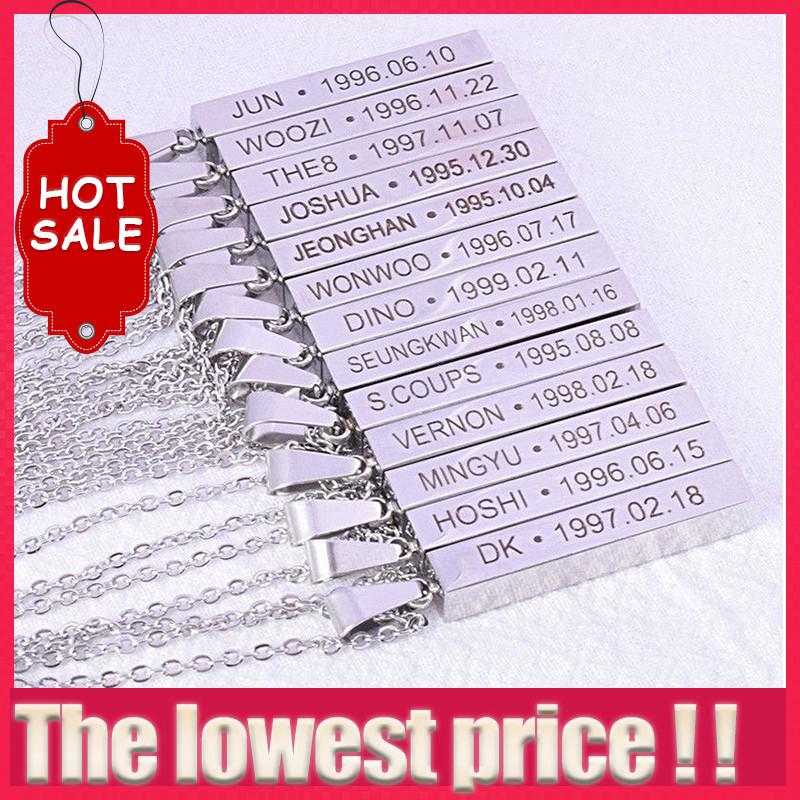K-POP SEVENTEEN Necklace DINO Long Necklaces Women THE8 WOOZI JOSHUA Pendants
