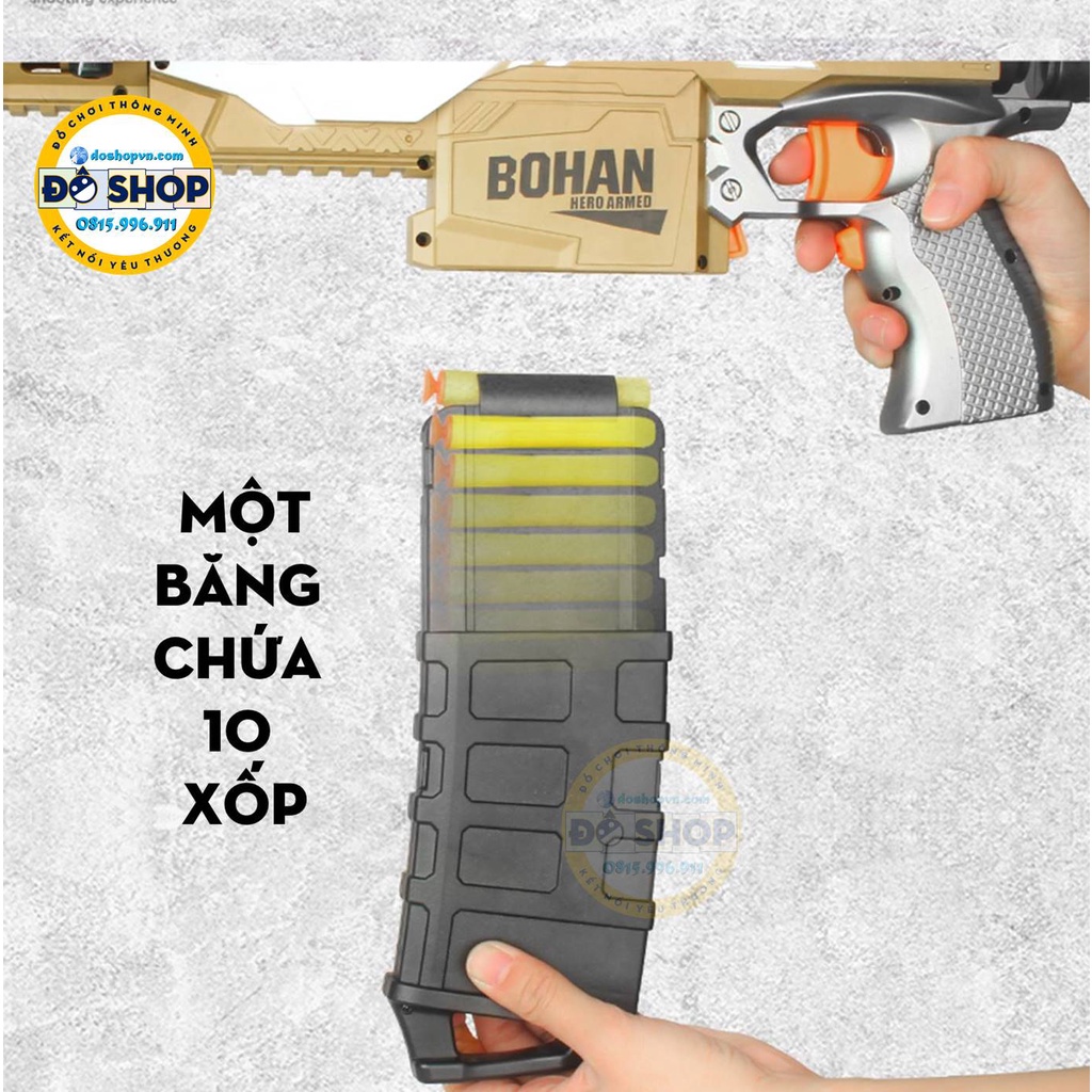 Đồ Chơi Trẻ Em SUNG Nerf Cao Cấp Nhựa ABS Pin Sạc Kèm 20 Xốp Mềm M4-A1 - Đô Shop