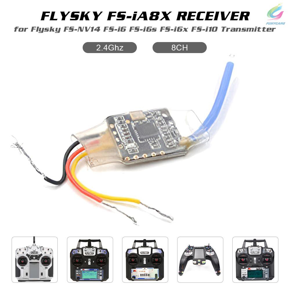 RC RC Bộ Nhận Tín Hiệu Flysky Fs-Ia8X 8ch 2.4g I-Bus / Ppm Cho Máy Bay Điều Khiển Fs-Nv14 Fs-I6 Fs-I6S Fs-I6X Fs-I8 Fs-I10