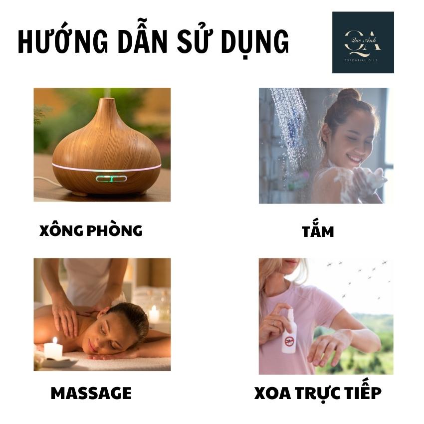 Tinh dầu hoa hồng xông phòng ngủ thiên nhiên nguyên chất đuổi muỗi làm nến thơm QA ORGANIC 10ml