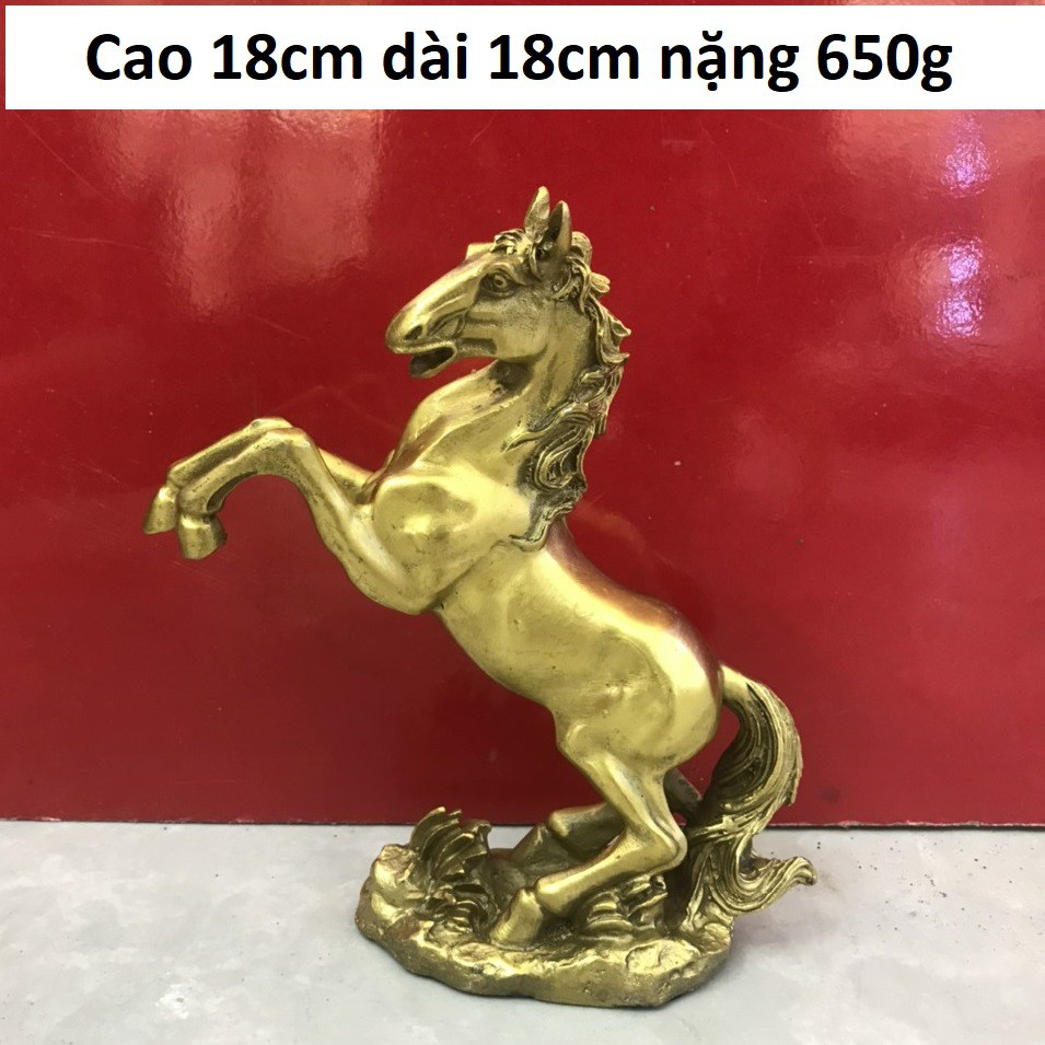 Tượng ngựa hí bằng đồng cao cấp MS42d