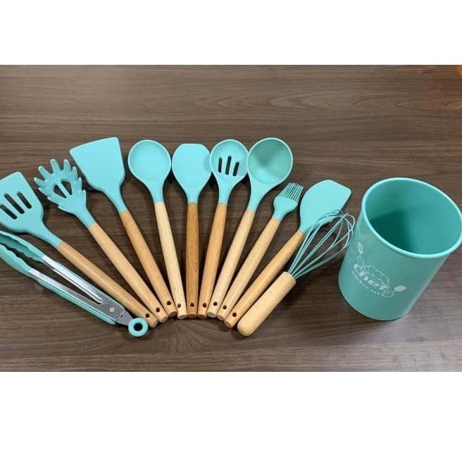 Bộ Dụng Cụ Nhà Bếp Bằng Silicone Màu Tím Chất Lượng Cao | BigBuy360 - bigbuy360.vn