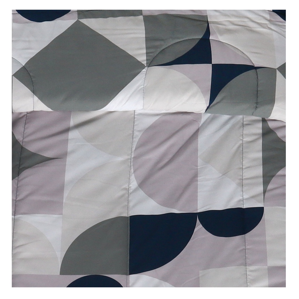 HomeBase HLS Bộ Trải giường ngủ Queen size 4 sản phẩm bằng Microfiber CANVA W106.68xD31xH198cm màu xanh nước biển