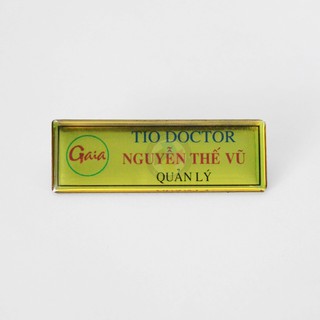 Bảng tên nhân viên _ Thẻ tên nhân viên đổ keo_gắn nam châm cao cấp