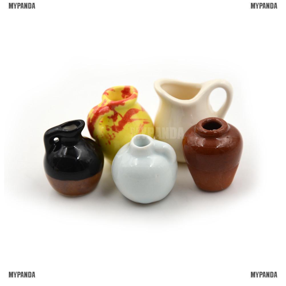 Bình gốm sứ trang trí nhà búp bê 1:12