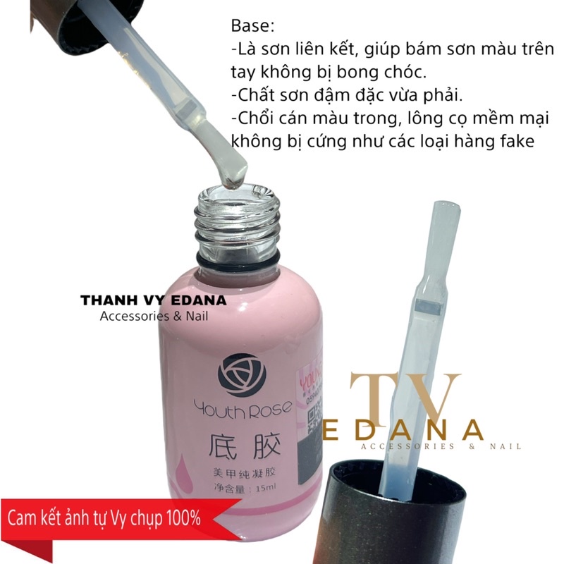 Base top hoa hồng, sơn liên kết cứng móng hoa hồng chính hãng