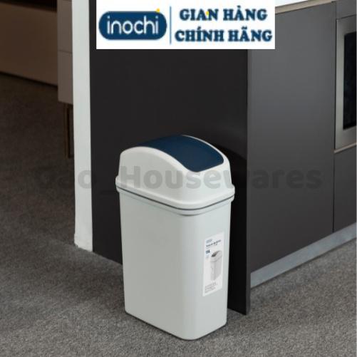 [FreeShip] Thùng rác nắp lật (có lõi) cao cấp inochi, kháng khuẩn khử mùi, ngăn mùi hôi - Giao màu ngẫu nhiên