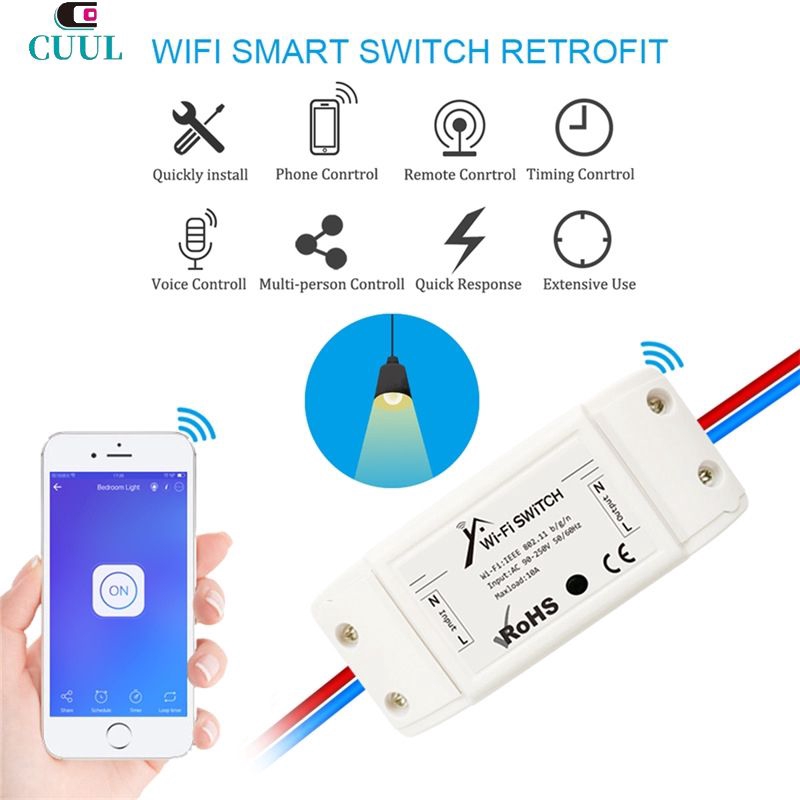 Mô Đun Công Tắc Wifi Thông Minh Ac90~220V Ewelink 2200w / 10a