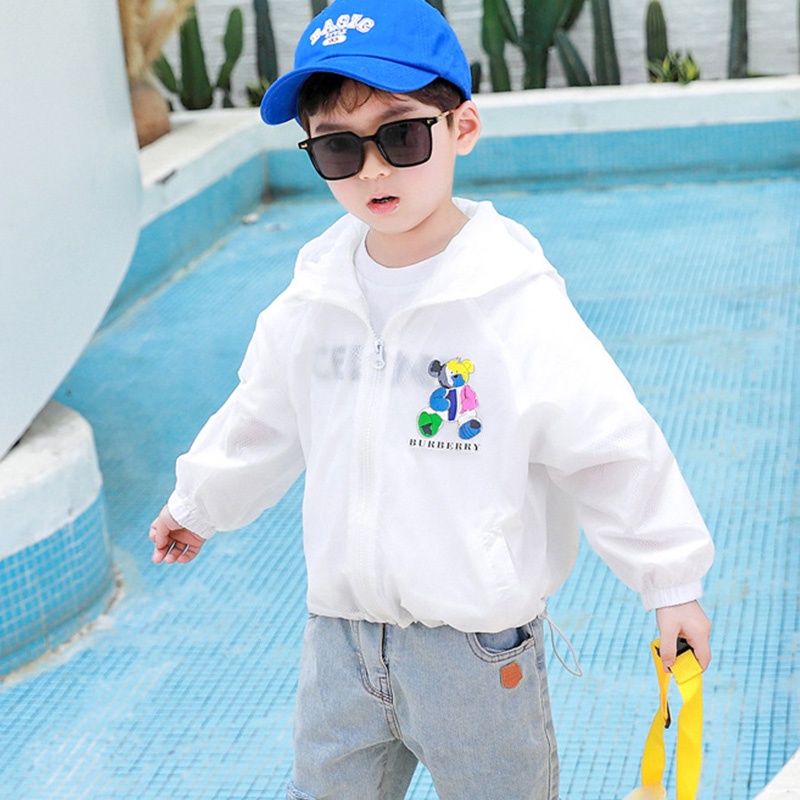 Áo Khoác Chống Nắng Màu Trơn In Hình Chuột Mickey Dễ Thương Cho Bé 4-8 Tuổi