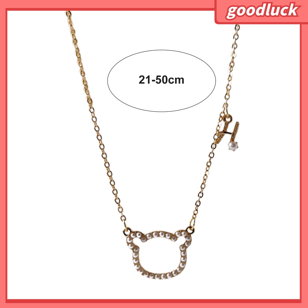 Vòng cổ Mặt Hình Chữ Cái Hoạt Hình Dễ Thương Có Thể Điều Chỉnh