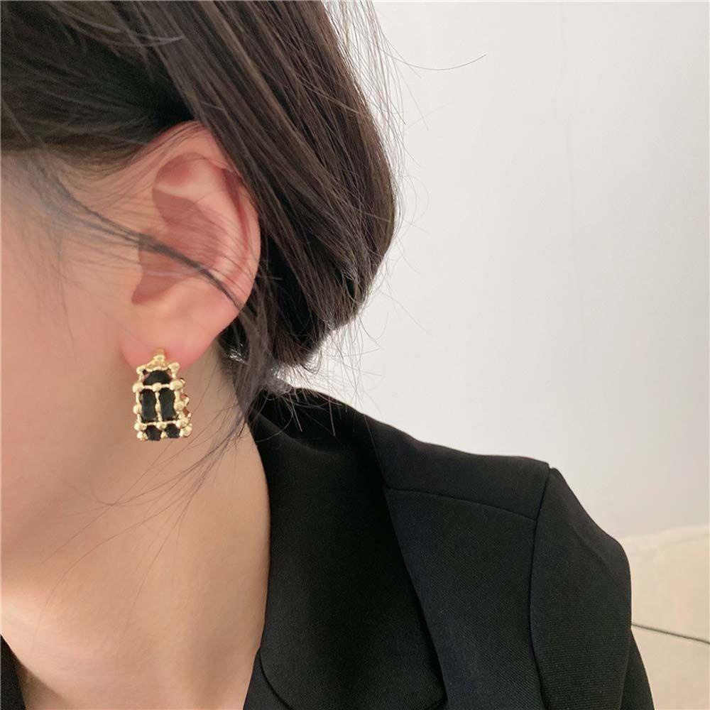 Khuyên Tai Vòng Nhỏ Bện Đơn Giản Hợp Thời Trang Phong Cách Hàn Quốc Cho Nữ