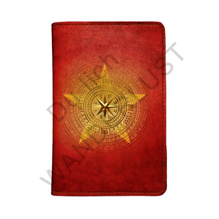 Bao da passport/hộ chiếu cao cấp in hình cờ Việt Nam cực chất