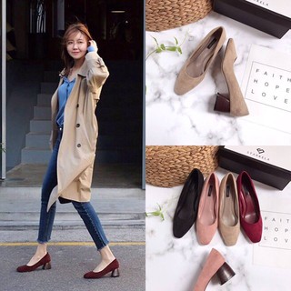 Cao gót 5p da lộn