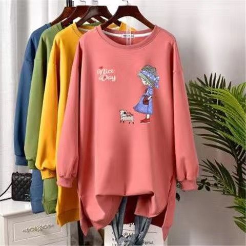 Áo Sweater Tay Dài Dáng Rộng In Họa Tiết Hoạt Hình Phong Cách Hàn Quốc Thời Trang Mùa Thu Cho Nữ C9569 [40-150KG]