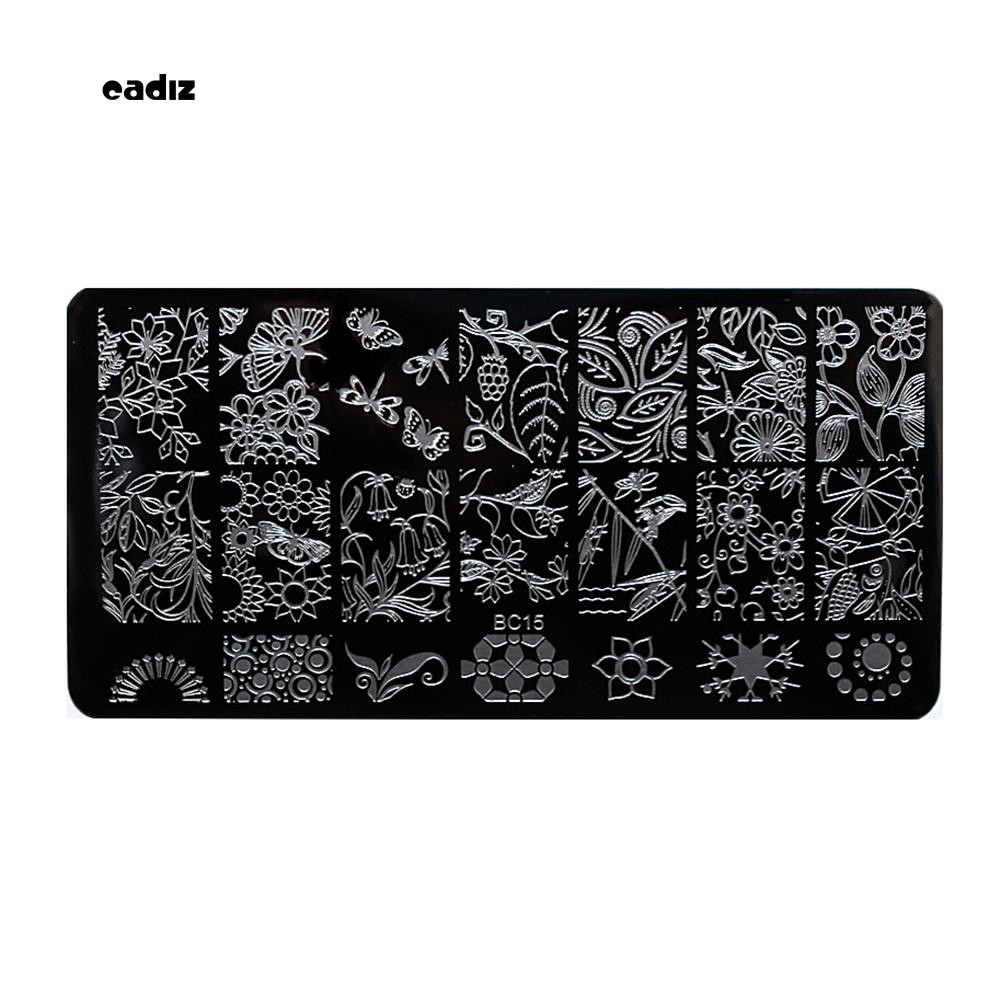 [Hàng mới về] Khuôn vẽ móng tay hình hoa lá đẹp đẽ trang nhã