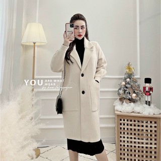 (Freeship+Ảnh Thật) Áo Dạ Nữ, Dạ vest kẻ Hàng xuất Hàn, Dạ Tweed Dáng Dài, chất Kaki, có Lông