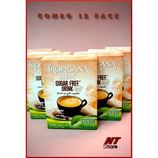 Combo sỉ 12 hộp cà phê ăn kiêng không đường Tropicana Slim vị Latte