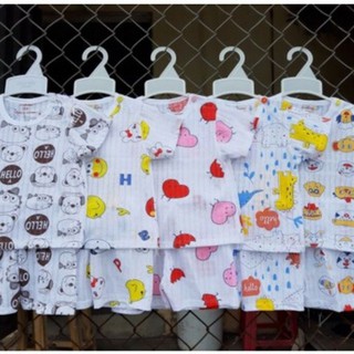 [SỈ LẺ][GIÁ SỐC] Bộ cộc tay cotton giấy cho bé (4-14kg)