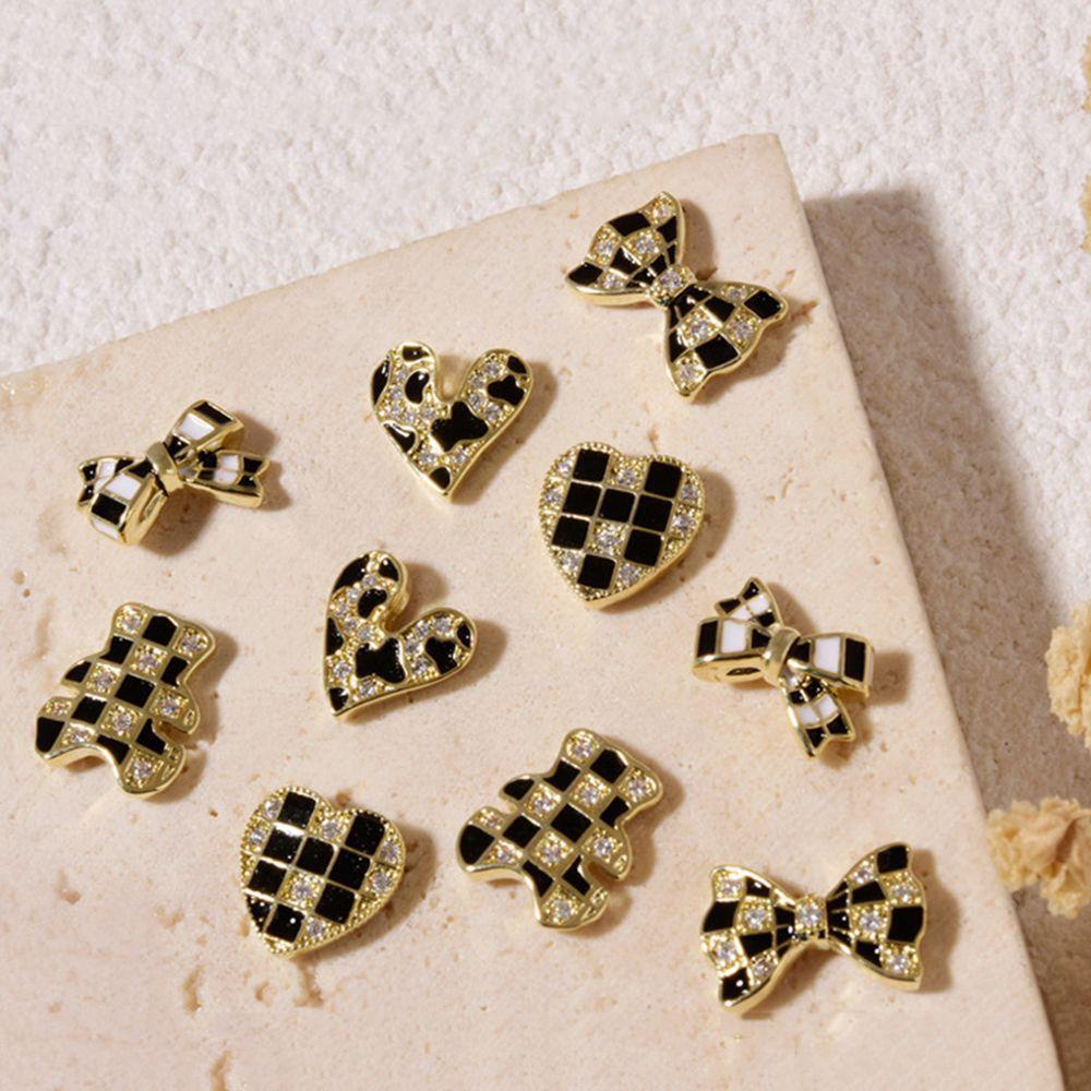 Phụ Kiện Trang Trí Móng Tay Hình Bản Đồ Đại Dương|Phụ Kiện Trang Trí Móng Tay Họa Tiết Da Báo Thắt Nơ Phong Cách Nhật Bản Thời Trang DIY