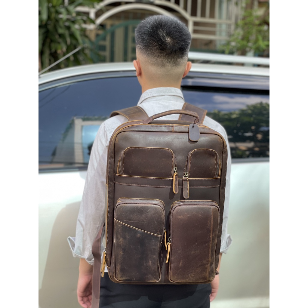 BALO DA THẬT NGUYÊN TẤM MÀU NÂU BLDB59