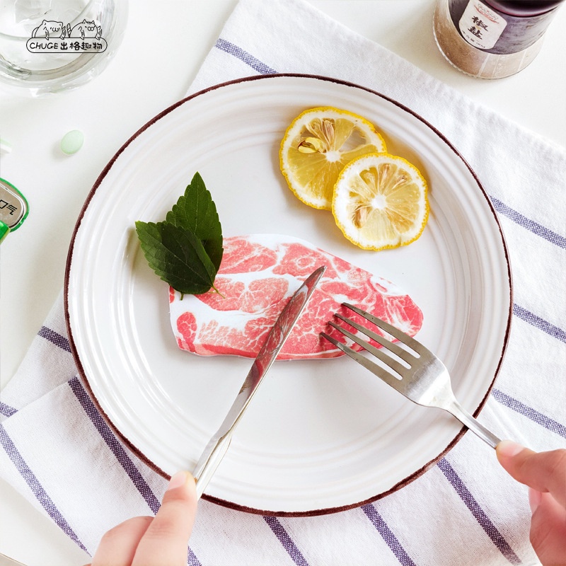 Sổ Ghi Chú Hình Miếng Thịt Bò Bít Tết Cá Hồi Vui Nhộn Sáng Tạo Hàn Quốc N Times Posted In Korea