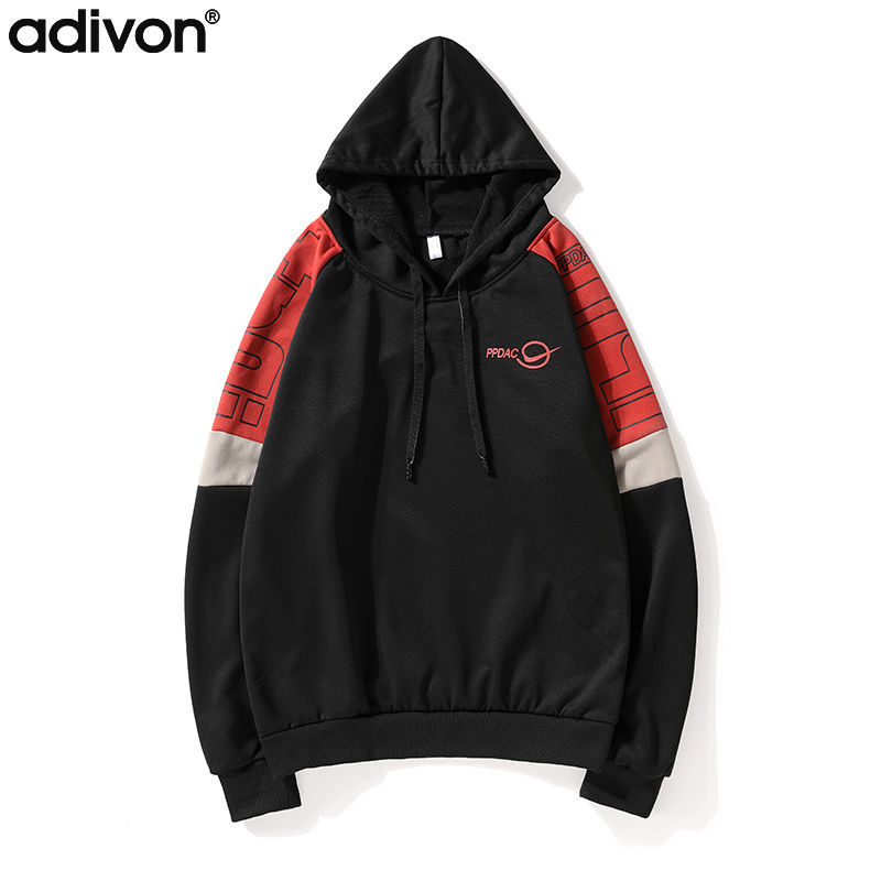 ADIVON Áo Hoodie Adidas Dáng Rộng Thời Trang Thu Đông Phong Cách Hàn Quốc Cho Nam Giới