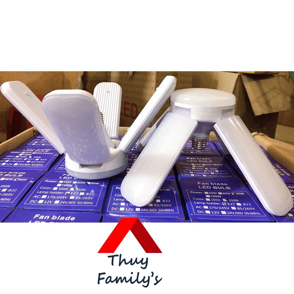 ĐÈN LED SIÊU SÁNG 4 CÁNH 5 BÓNG PHÁT SÁNG SIÊU TIẾT KIỆM ĐẾN 60% ĐIỆN NĂNG.