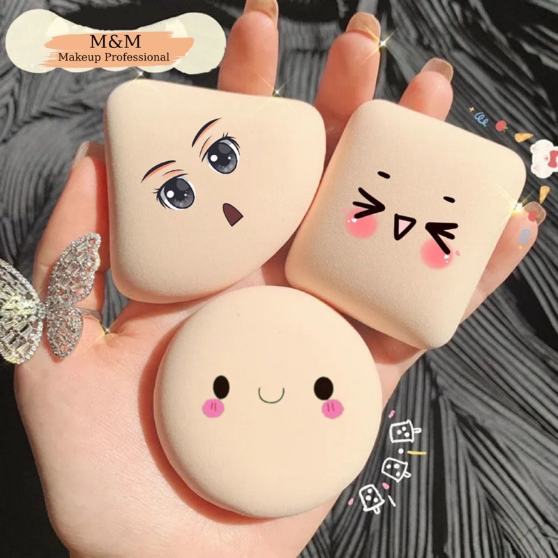 Mút Tán Kem Nền, Bông Phấn Trang Điểm Mẫu Mới Mềm Mịn