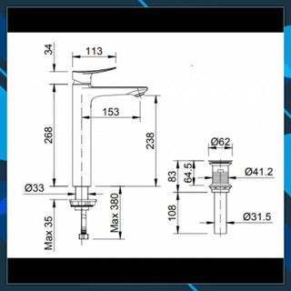 Vòi chậu Lavabo Inax LFV-502SH