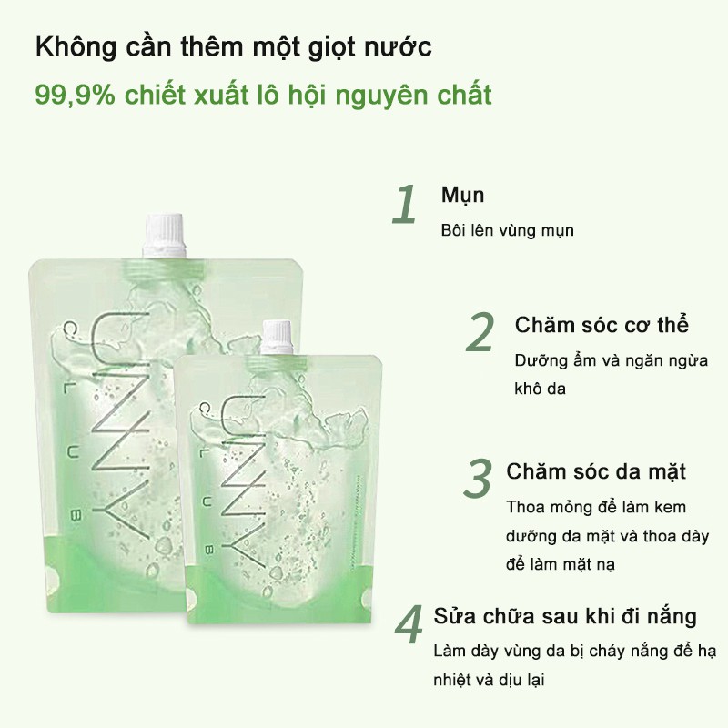 Gel lô hội Unny dưỡng ẩm hỗ trợ giảm mụn phục hồi da cháy nắng hiệu quả 250ml