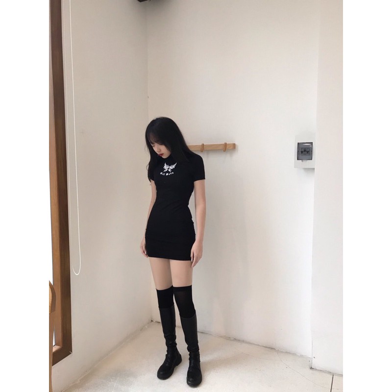 [Mã SKAMA06 giảm 8% tối đa 50K đơn 250K] Đầm Body Thun Cotton GB Logo Bướm Cực Chất (GB Mini Dress) | BigBuy360 - bigbuy360.vn