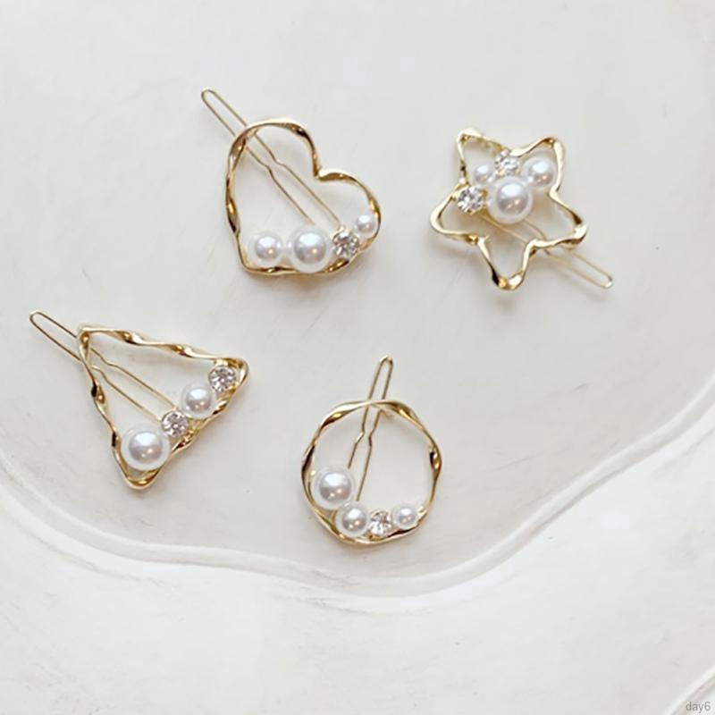 Day6 Women Korean Fashion Accessories Hollow Out Pearl Hairgrip