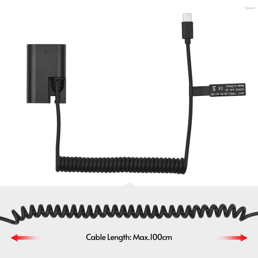 Bộ cấp nguồn Andoer LP-E6 cho pin DR- E6 cắm cổng Type-c cho máy ảnh EOS R R5 R6 90D 80D 70D 60D 60Da 5D Mark II III IV
