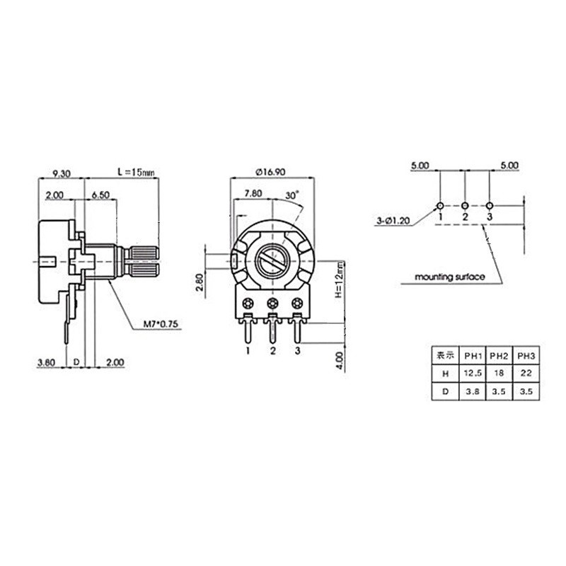Biến Trở volume Chiết áp WH148 Đơn,Đôi