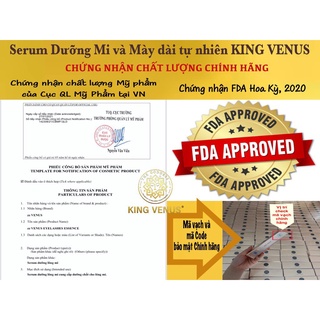 [ DATE T6/2027 ] Combo 02 Serum Dưỡng Mi và Mày King Venus: Dưỡng lông mi và lông mày đen ,rậm ,dài chắc khoẻ tự nhiên .