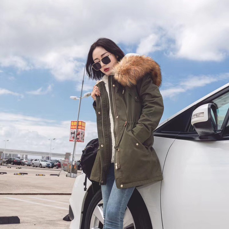 Áo khoác mùa đông - áo khoác parka lót lông - phong cách hàn Quốc Loại 1