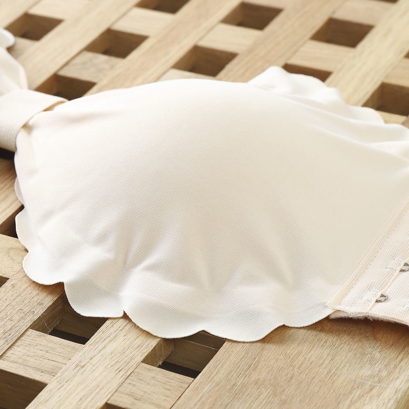 Áo Lót Ống Mỏng Không Dây Phối Bèo Và Đệm Ngực Đính Nơ Phong Cách Mới Cho Nữ