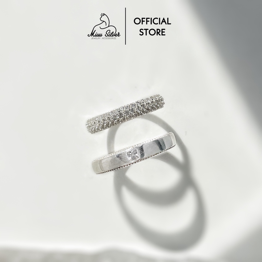Nhẫn đôi bạc Miuu Silver, nhẫn cặp nam nữ Eirene